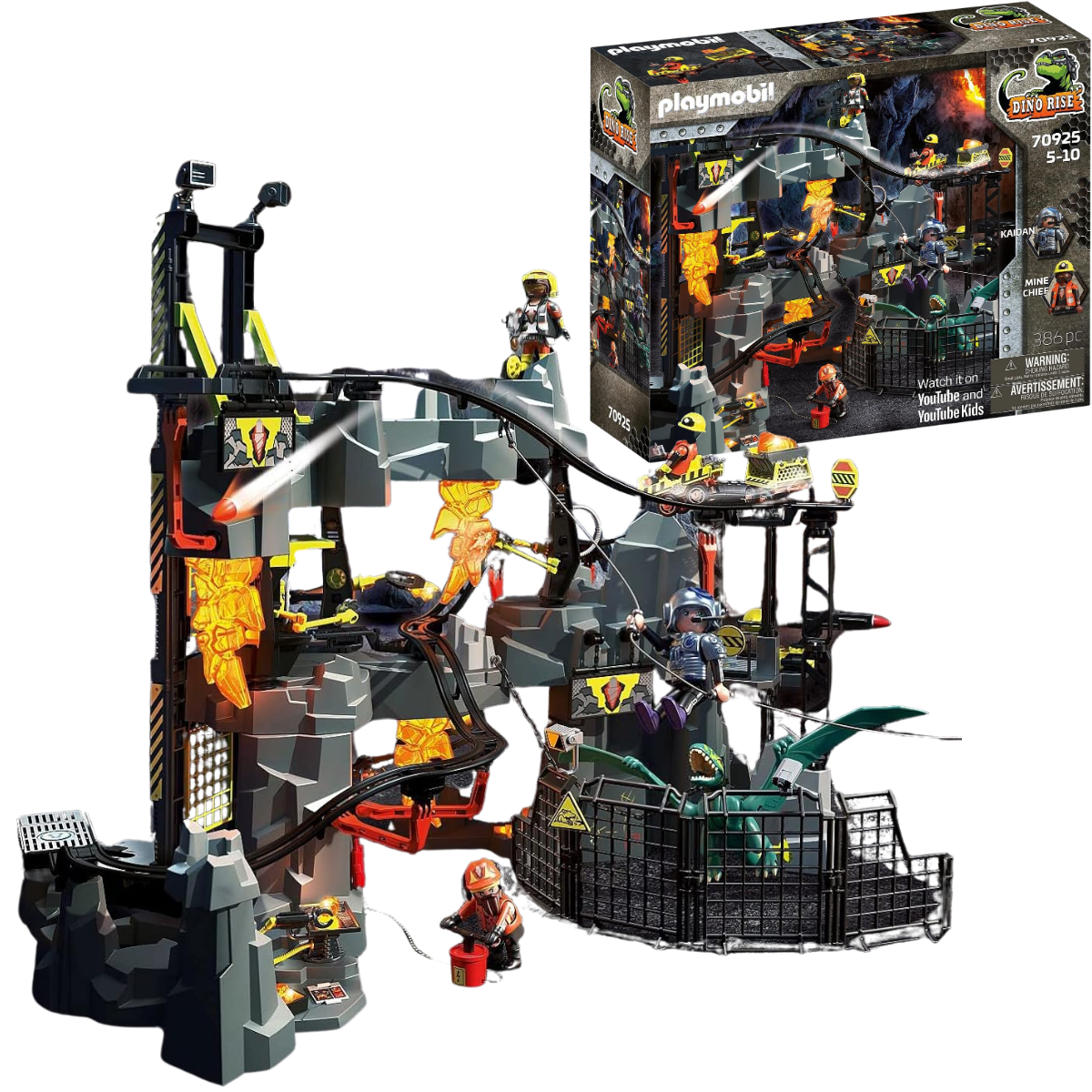 PLAYMOBIL DINO RISE MINA SET DE AVENTURA DE DINOSAURIOS Y MINA - 1