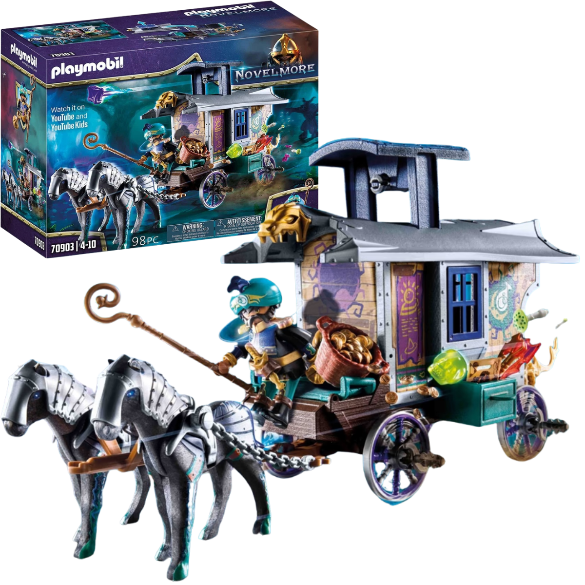 PLAYMOBIL NOVELMORE CARRO DE MERCADERES SET DE AVENTURA CON MAGIA Y COMERCIO - 1