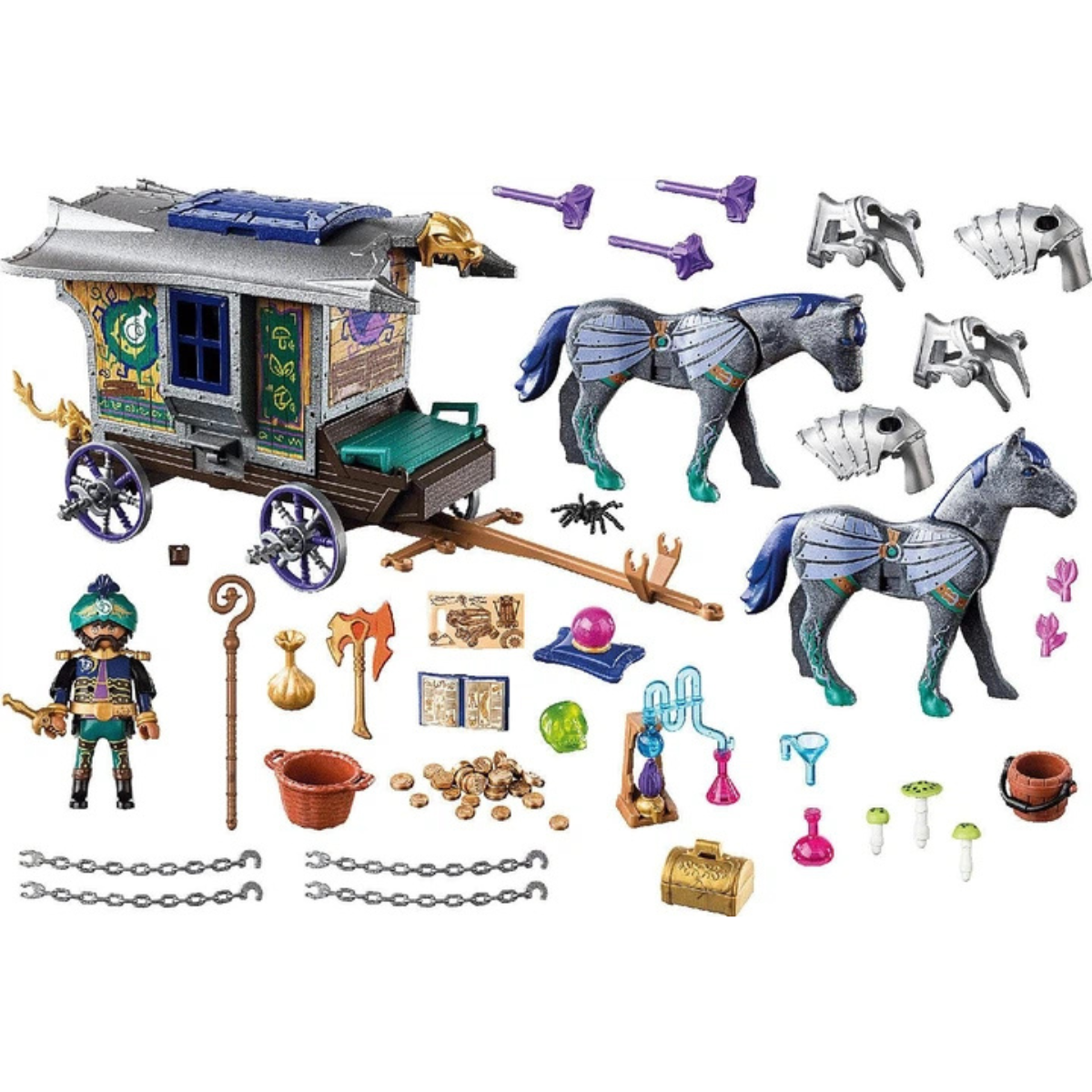 PLAYMOBIL NOVELMORE CARRO DE MERCADERES SET DE AVENTURA CON MAGIA Y COMERCIO - 3