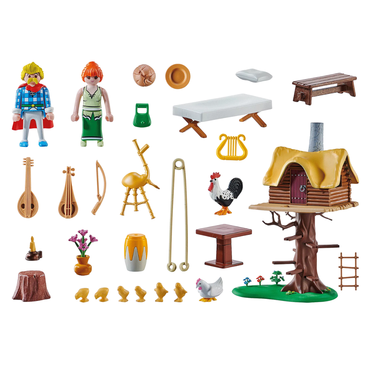 PLAYMOBIL ASTERIX CASA DEL ÁRBOL SET DE AVENTURA CON FIGURAS INSTRUMENTOS Y ACCESORIOS - 3