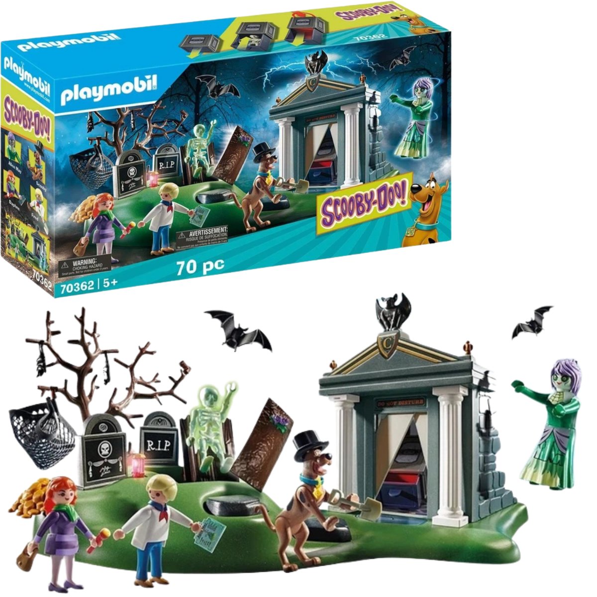 PLAYMOBIL SCOOBY-DOO AVENTURA EN EL CEMENTERIO MISTERIO ESPELUZNANTE CON FIGURAS Y ACCESORIOS - 1