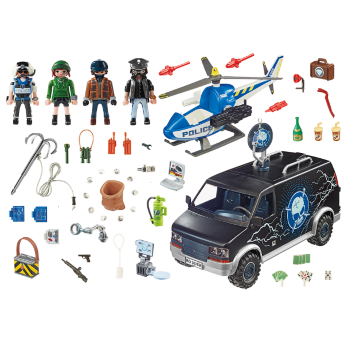 PLAYMOBIL CITY ACTION PERSECUCIÓN CON HELICÓPTERO DE POLICÍA Y FURGONETA FUGITIVA - 3