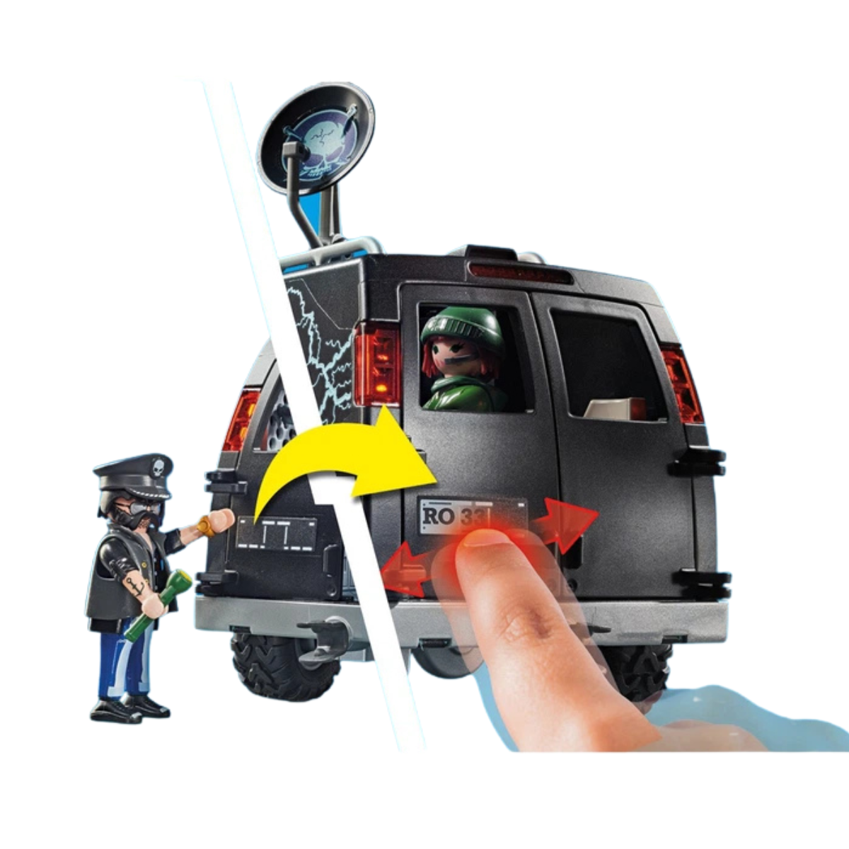 PLAYMOBIL CITY ACTION PERSECUCIÓN CON HELICÓPTERO DE POLICÍA Y FURGONETA FUGITIVA - 6