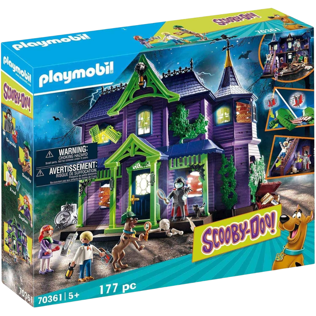 PLAYMOBIL SCOOBY-DOO AVENTURA EN LA MANSIÓN MISTERIOSA SET CON EFECTOS DE LUZ SONIDO Y FIGURAS - 2
