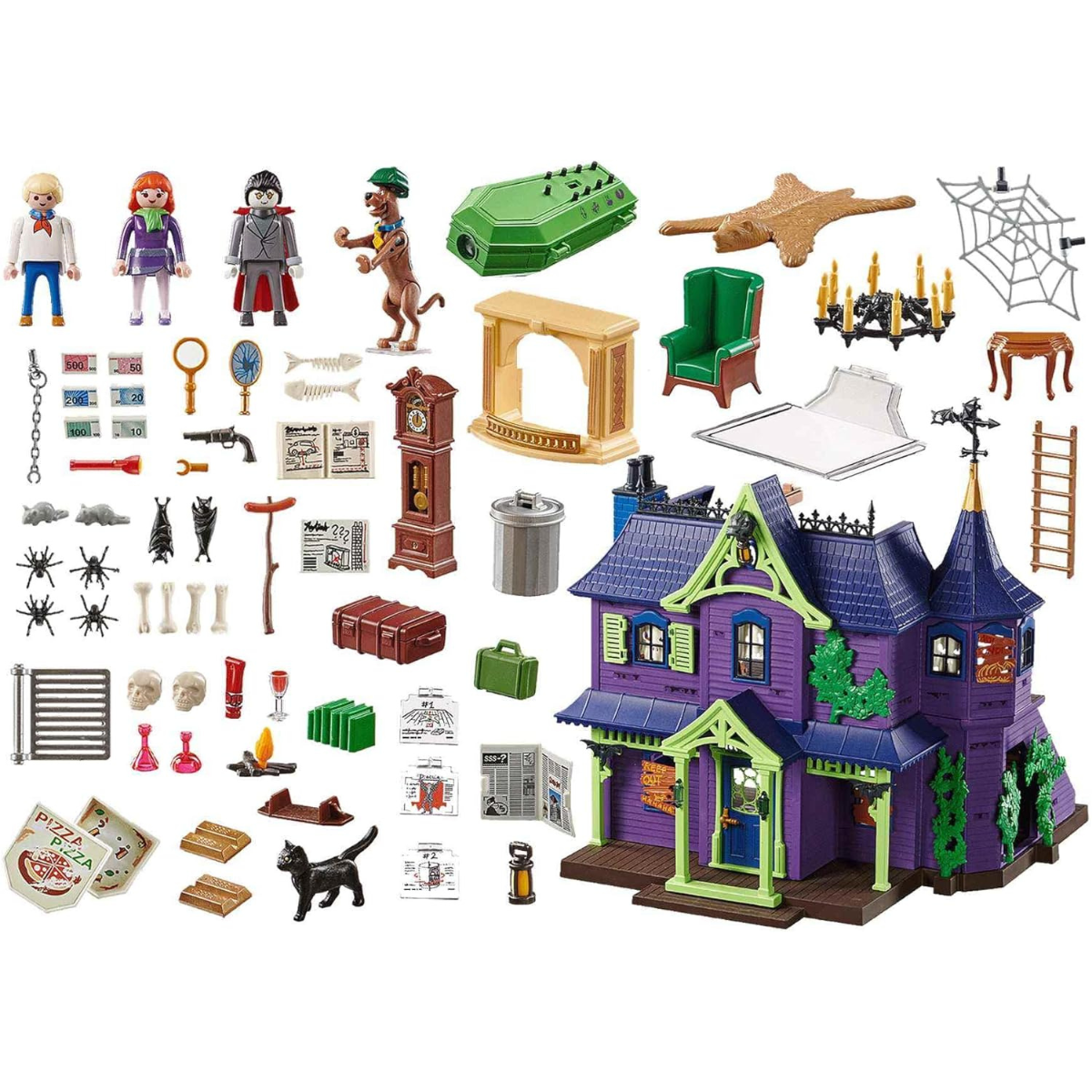 PLAYMOBIL SCOOBY-DOO AVENTURA EN LA MANSIÓN MISTERIOSA SET CON EFECTOS DE LUZ SONIDO Y FIGURAS - 3