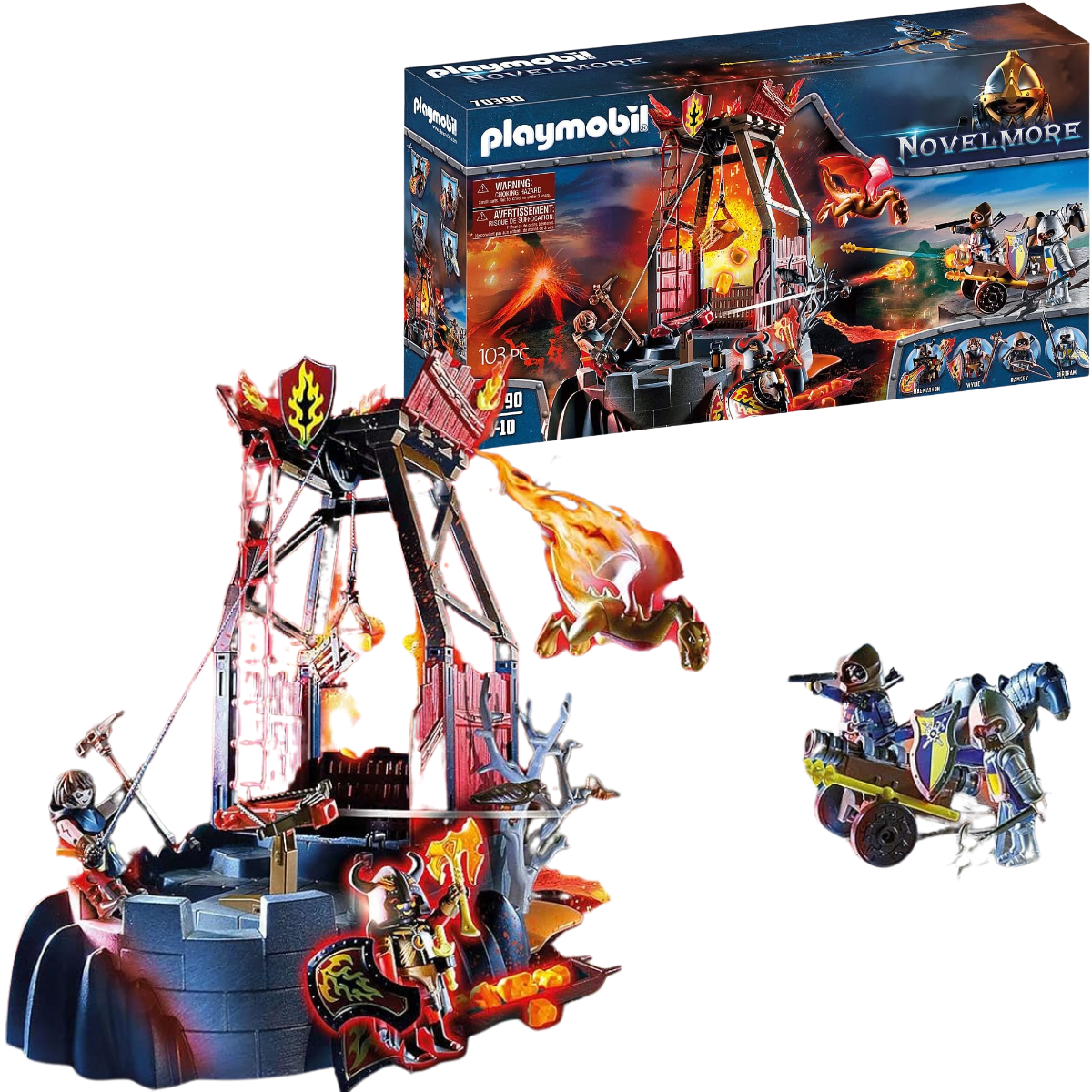 PLAYMOBIL NOVELMORE MINA DE LAVA DE LOS BANDIDOS DE BURNHAM SET DE AVENTURA CON DRAGÓN Y FIGURAS - 1