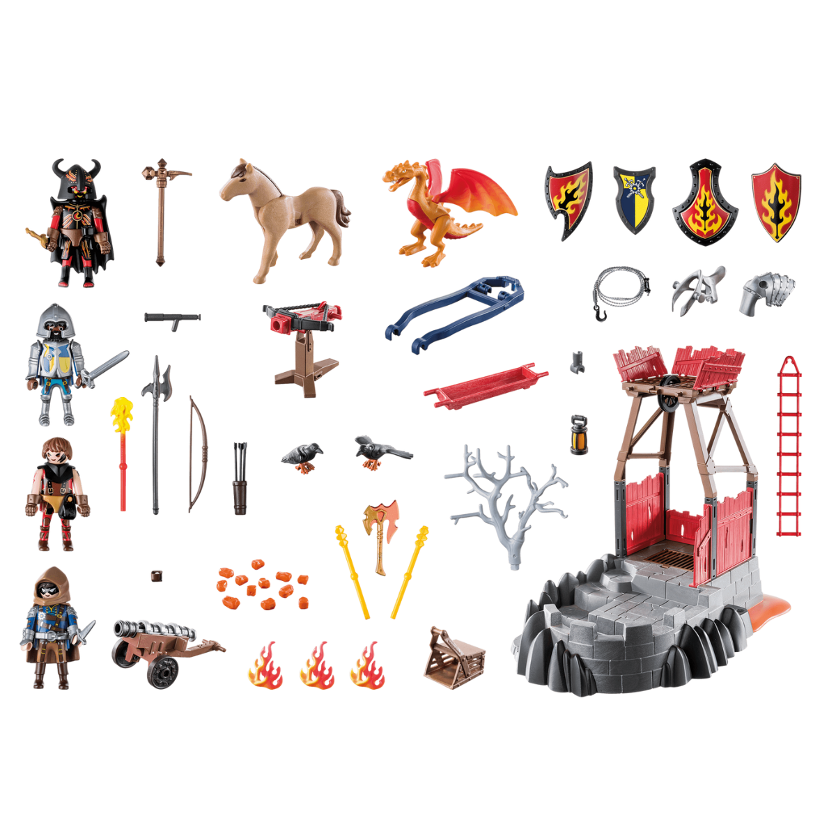 PLAYMOBIL NOVELMORE MINA DE LAVA DE LOS BANDIDOS DE BURNHAM SET DE AVENTURA CON DRAGÓN Y FIGURAS - 3