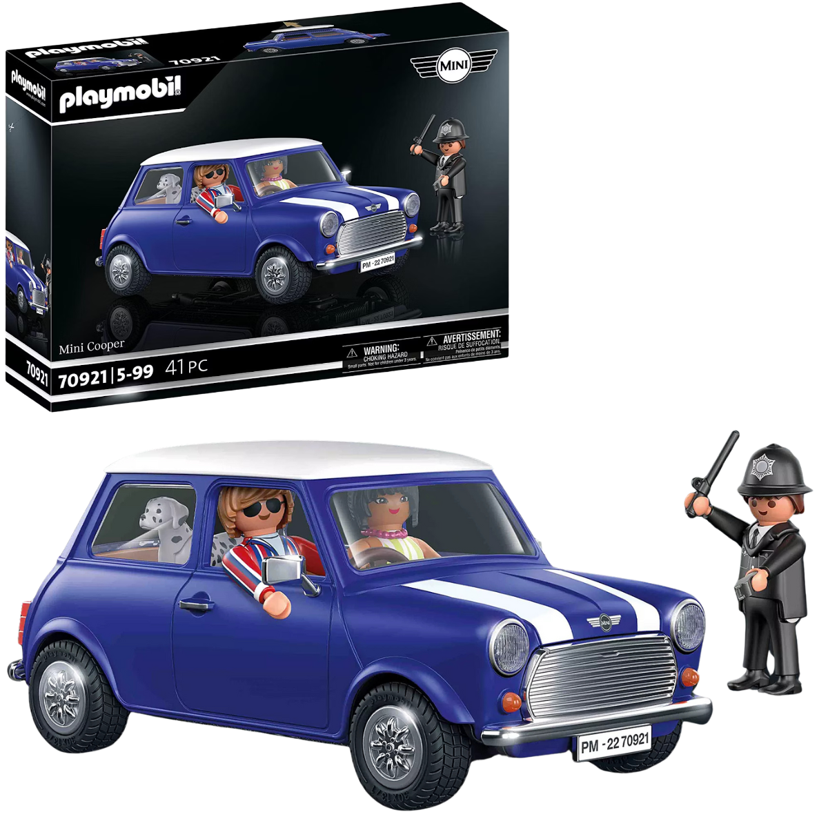 PLAYMOBIL CLASSIC CARS MINI COOPER COCHE CLÁSICO BRITÁNICO CON FIGURAS Y ACCESORIOS - 1