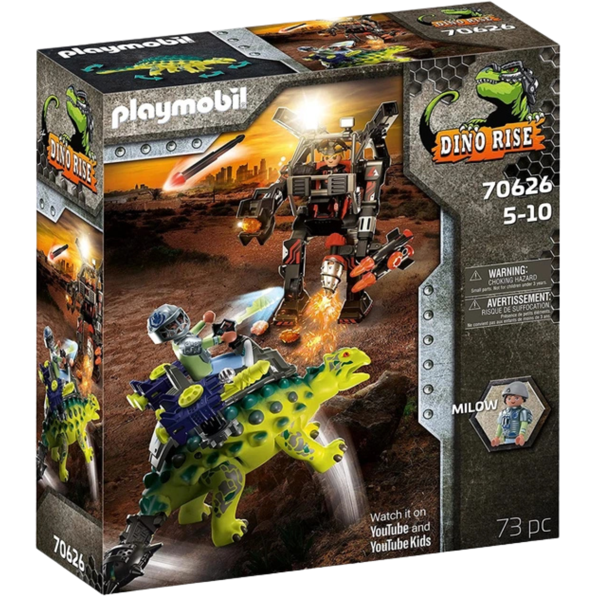 PLAYMOBIL DINO RISE INVASIÓN DEL ROBOT SET DE BATALLA CON DINOSAURIO Y ROBOT - 2