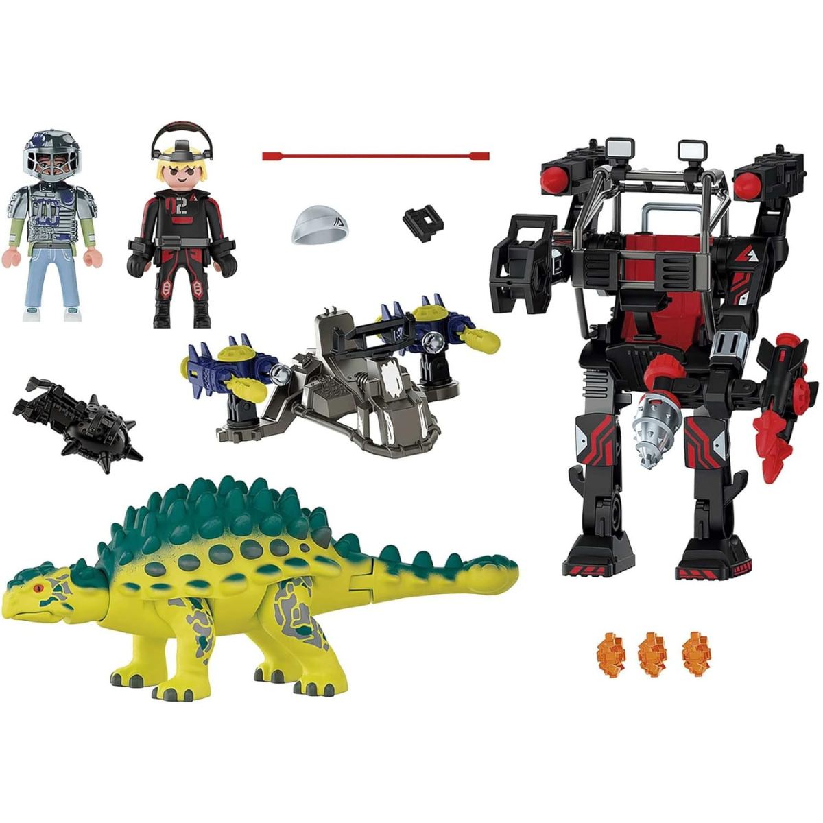 PLAYMOBIL DINO RISE INVASIÓN DEL ROBOT SET DE BATALLA CON DINOSAURIO Y ROBOT - 3