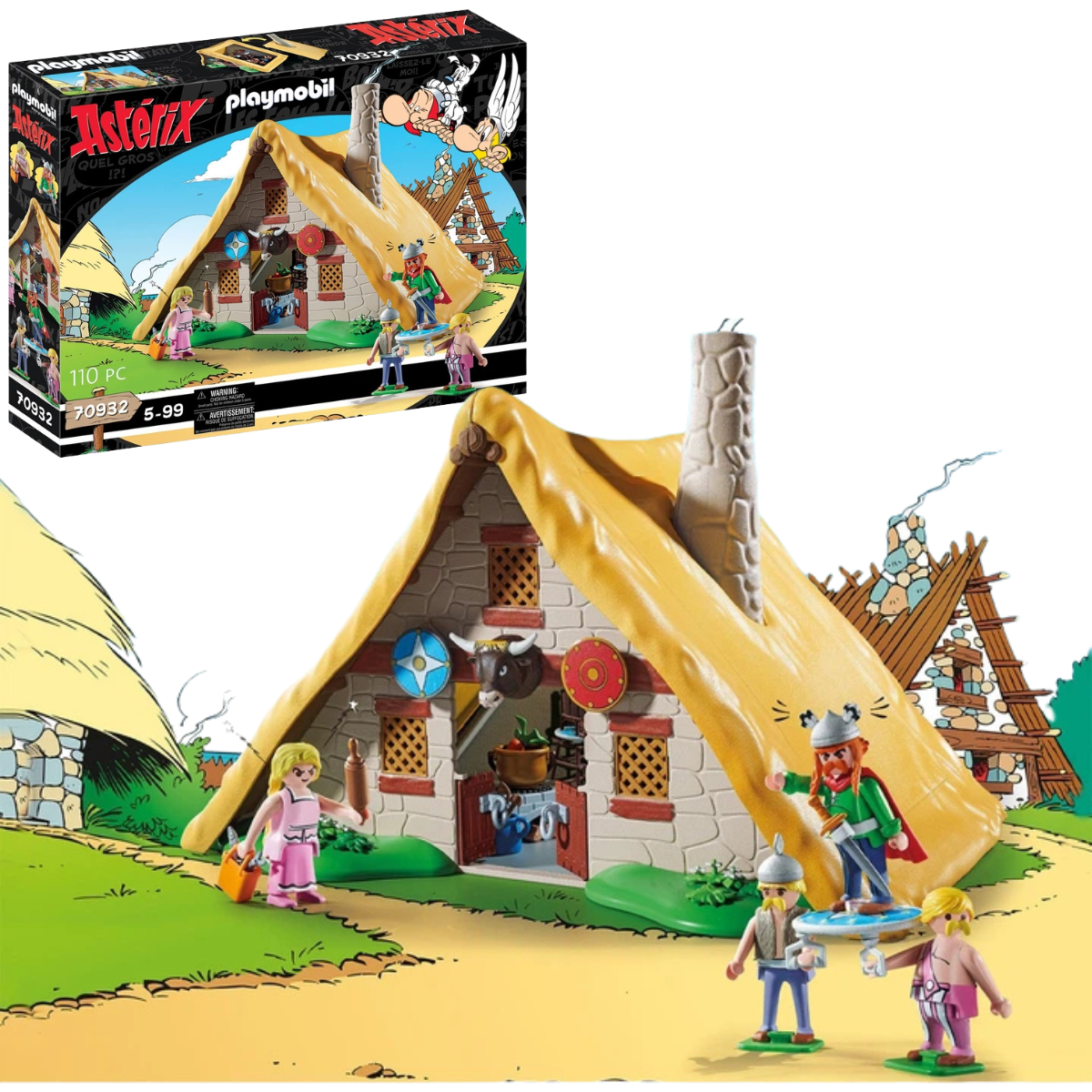 PLAYMOBIL ASTERIX LA CHOZA DE VITALSTATISTIX SET CON FIGURAS Y ACCESORIOS DE ASTERIX - 1