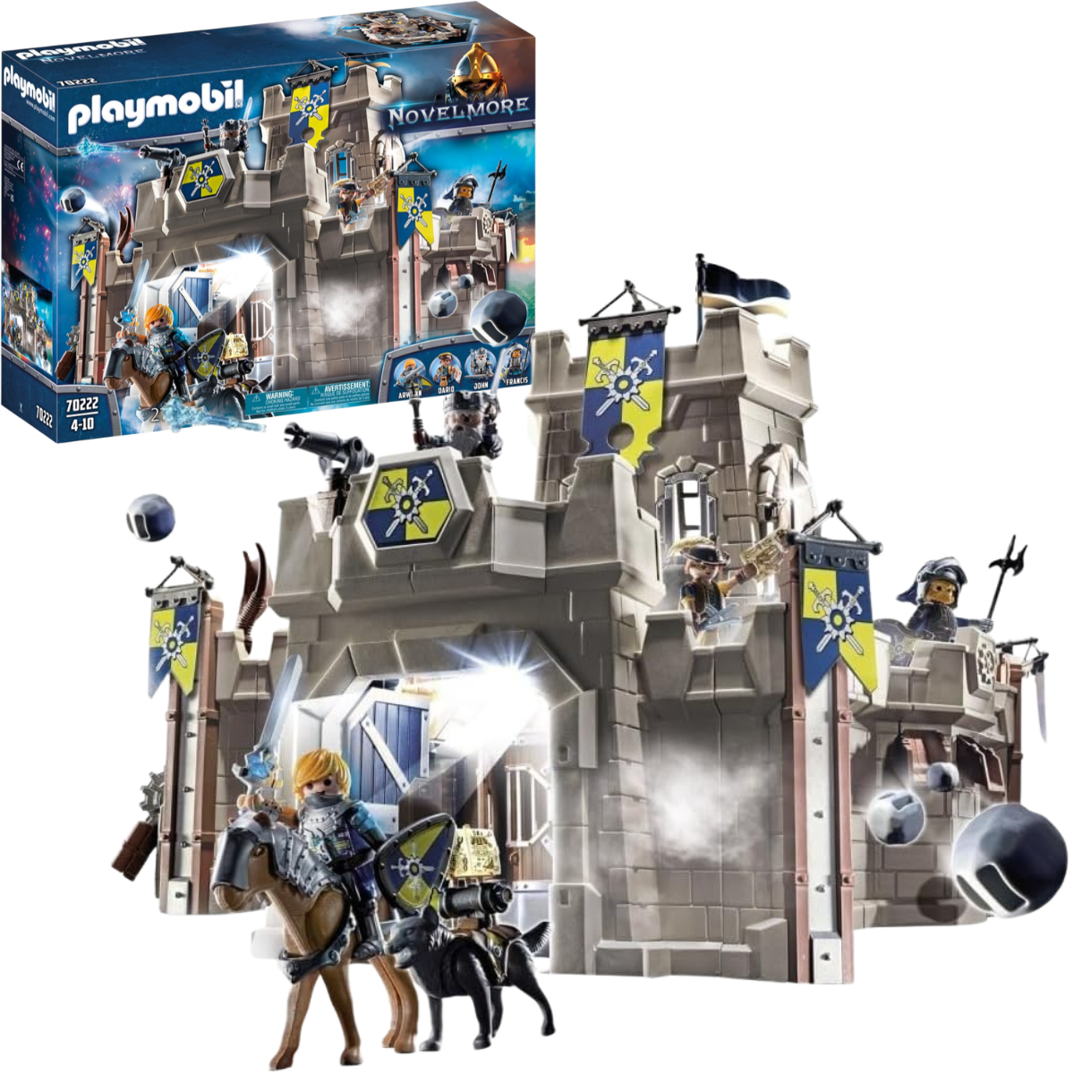 PLAYMOBIL NOVELMORE FORTALEZA CASTILLO DE CABALLEROS DON CATAPULTA Y ACCESORIOS - 1