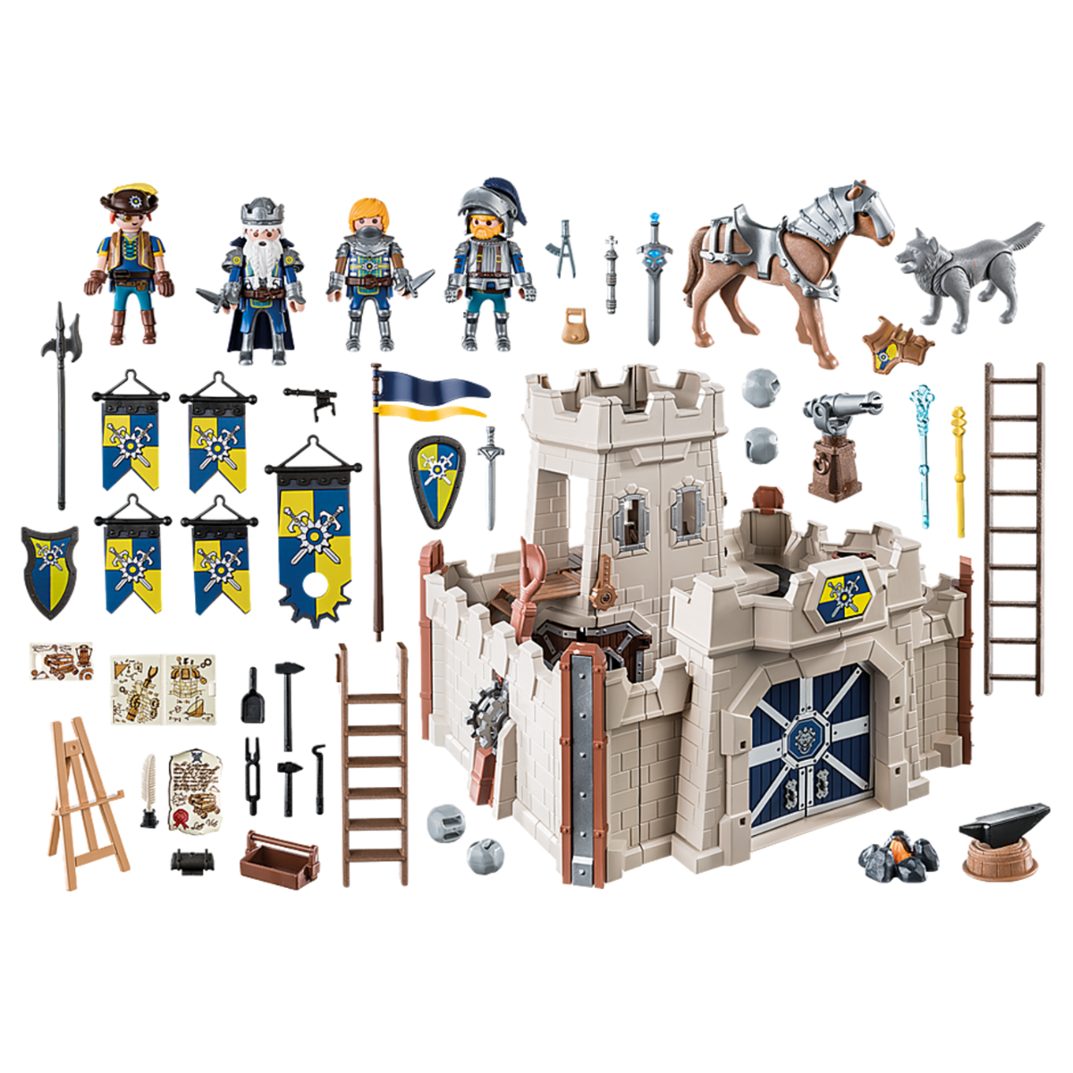 PLAYMOBIL NOVELMORE FORTALEZA CASTILLO DE CABALLEROS DON CATAPULTA Y ACCESORIOS - 3
