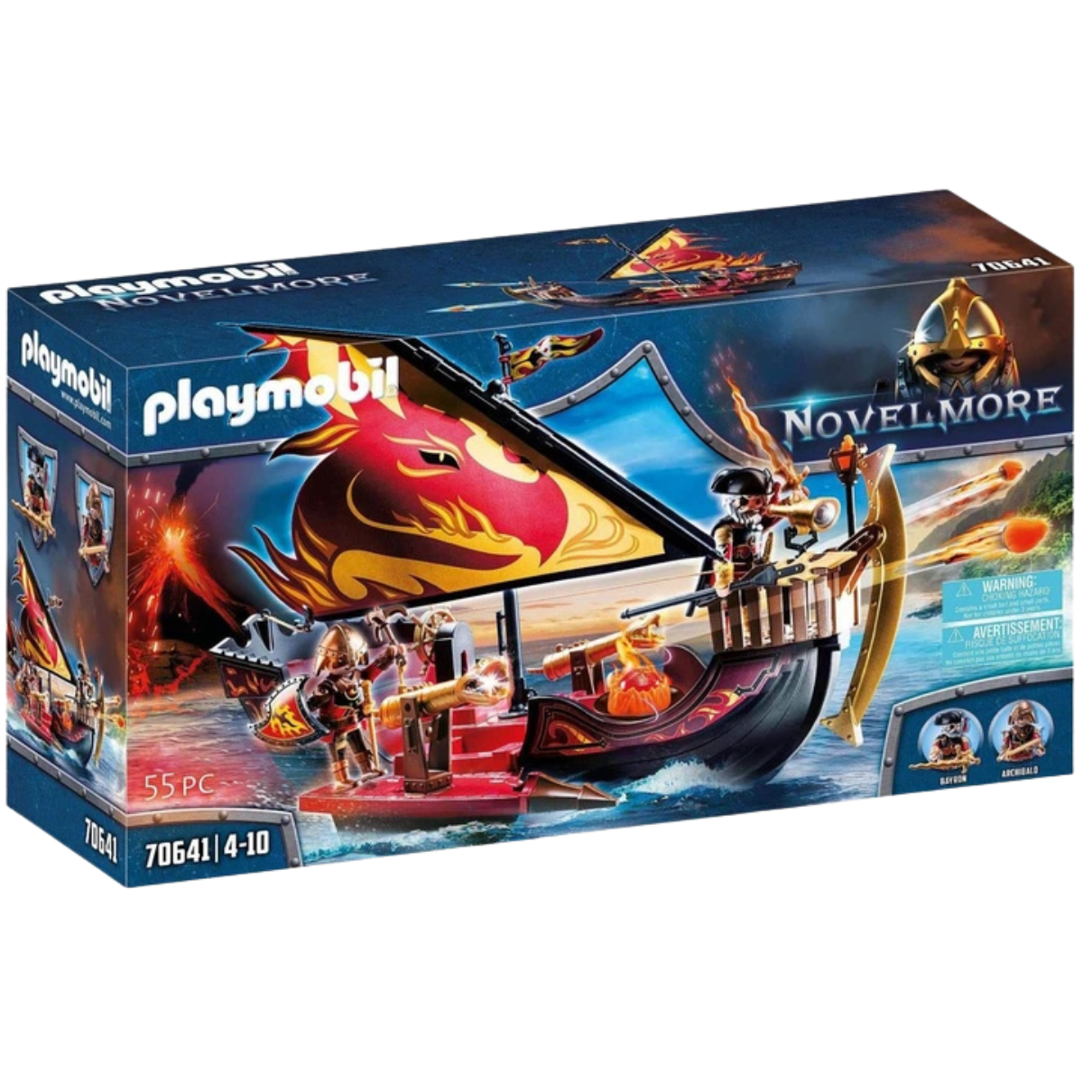 PLAYMOBIL NOVELMORE BARCO DE LOS BANDIDOS DE BURNHAM NAVE FLOTANTE CON CAÑONES Y FIGURAS - 2