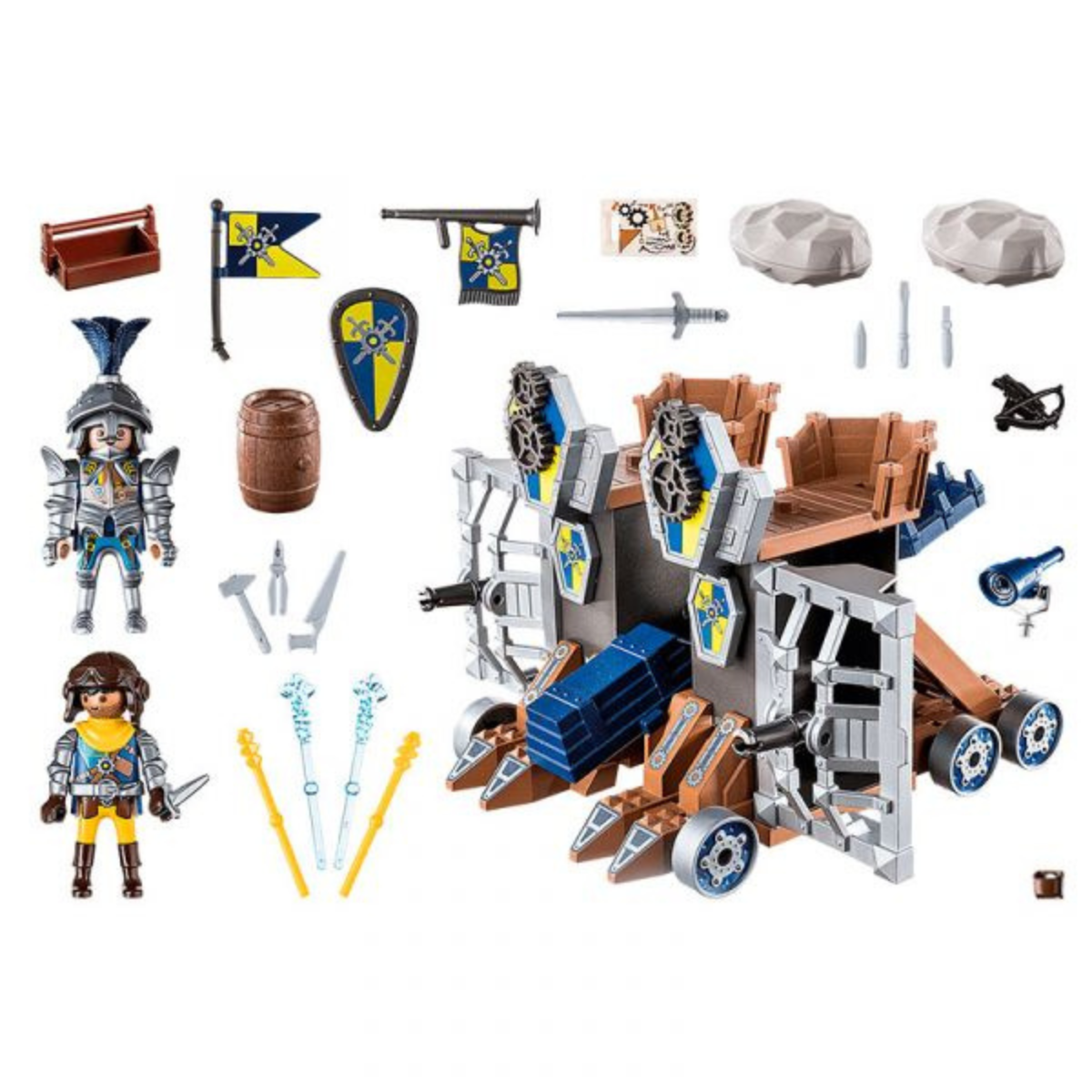 PLAYMOBIL NOVELMORE FORTALEZA MÓVIL TORRE DE COMBATE CON CATAPULTA Y CAÑONES - 3