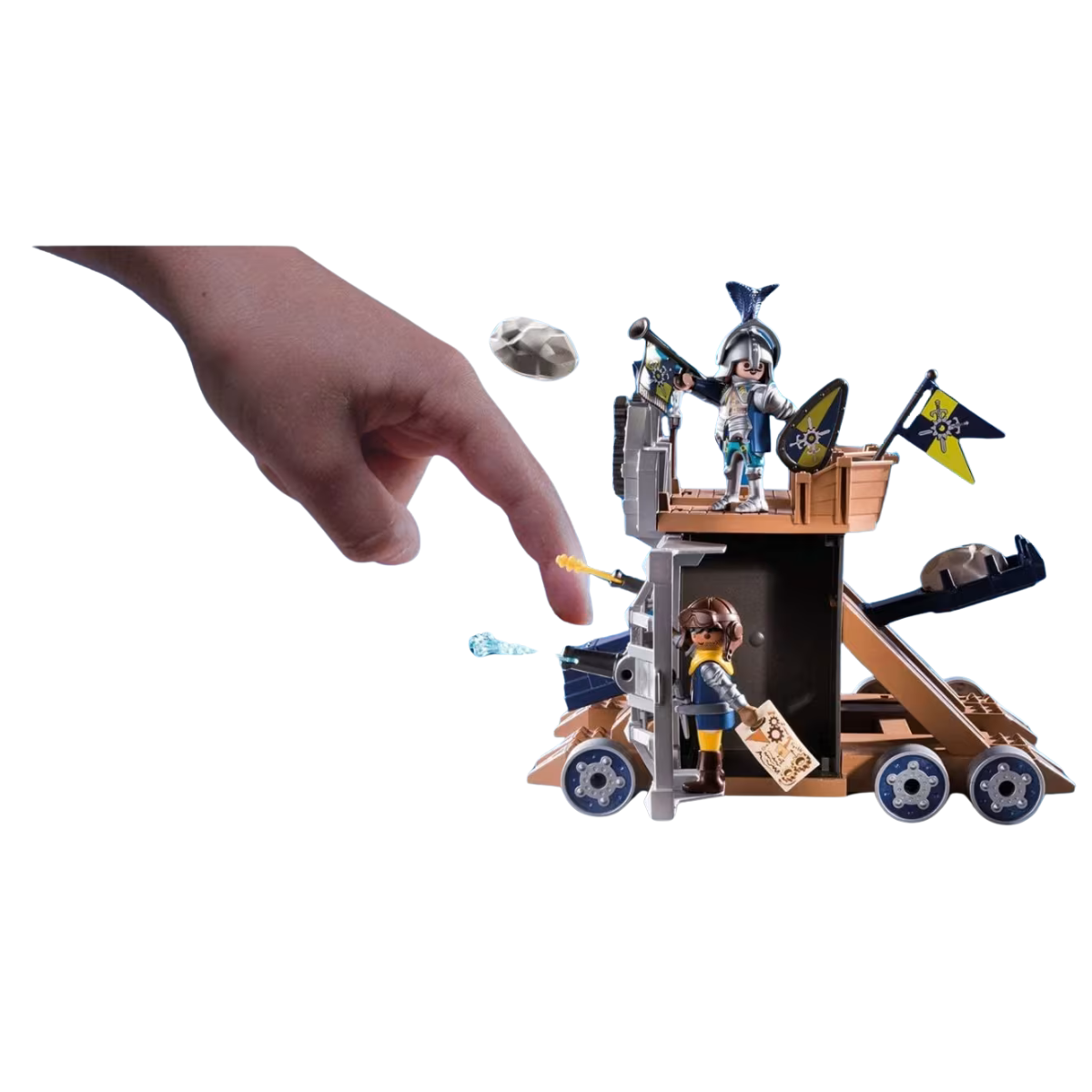 PLAYMOBIL NOVELMORE FORTALEZA MÓVIL TORRE DE COMBATE CON CATAPULTA Y CAÑONES - 6