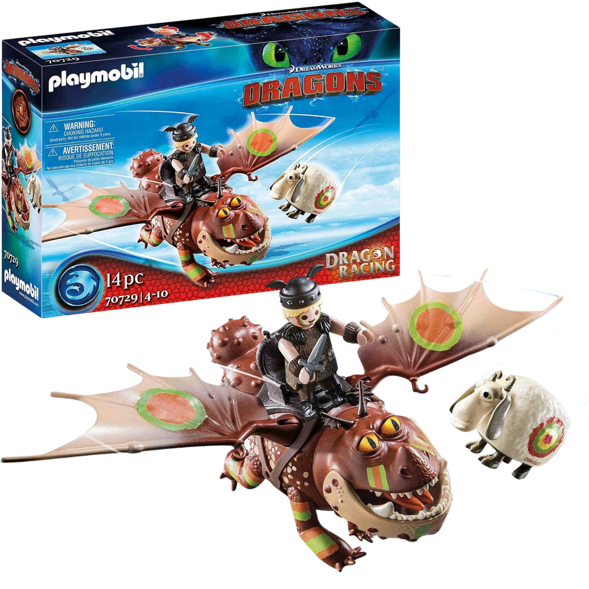 PLAYMOBIL DRAGON RACING BARRILETE Y PATAPEZ SET DRAGÓN CON FIGURA - 1