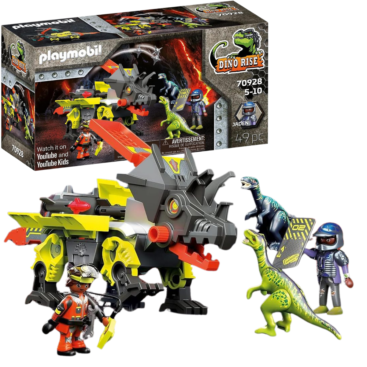 PLAYMOBIL DINO RISE MÁQUINA DE COMBATE SET CON FIGURAS Y VELOCIRAPTORES - 1