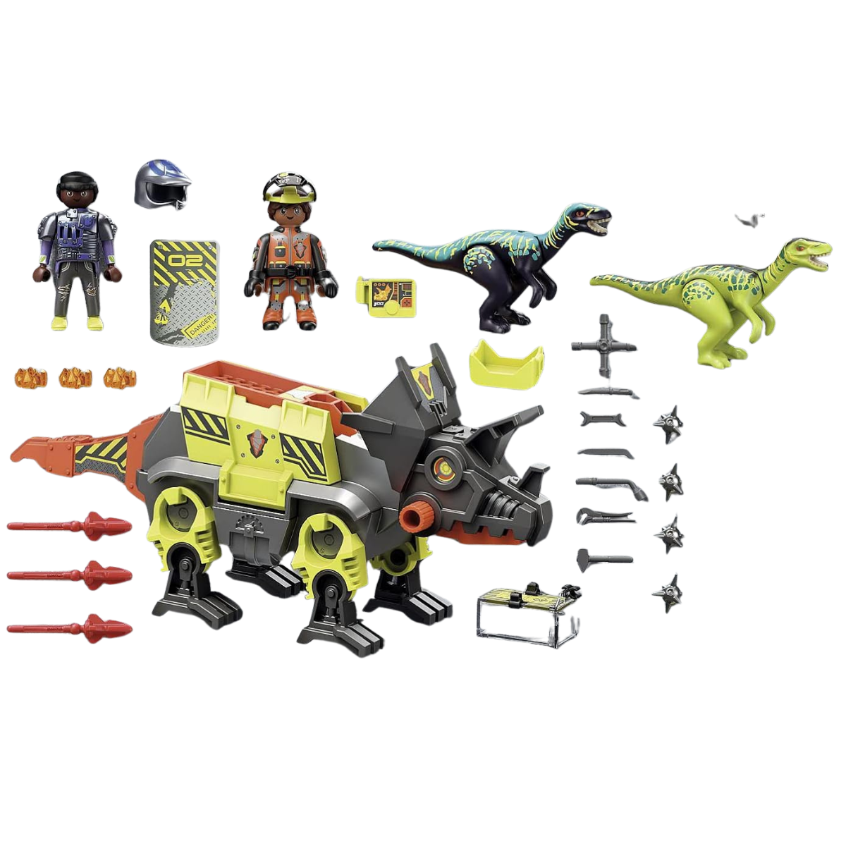 PLAYMOBIL DINO RISE MÁQUINA DE COMBATE SET CON FIGURAS Y VELOCIRAPTORES - 3