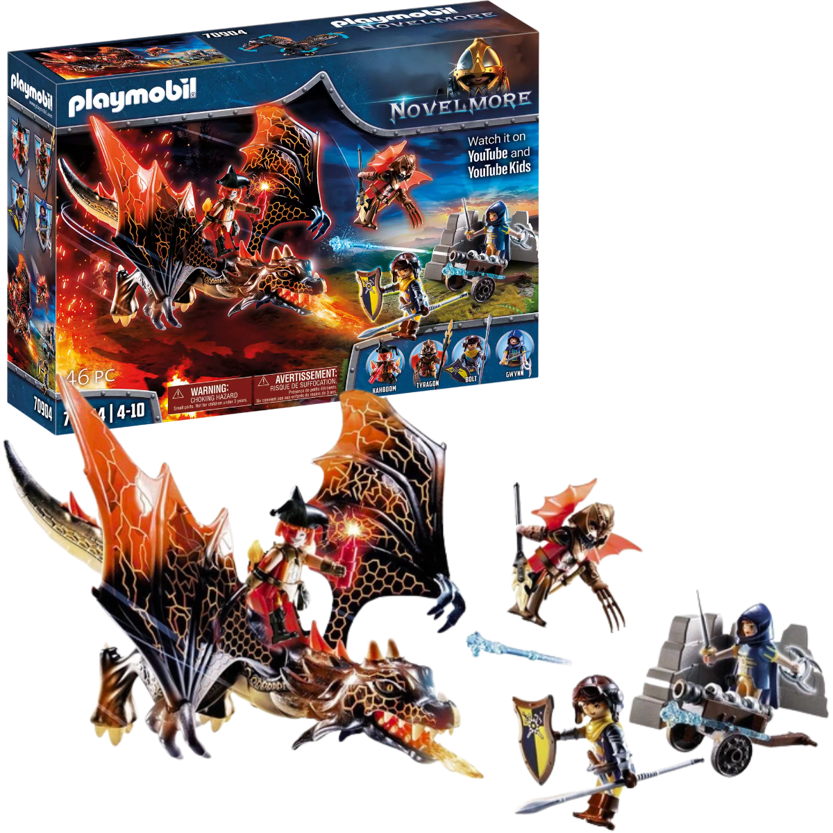 PLAYMOBIL NOVELMORE ATAQUE DEL DRAGÓN SET DRAGÓN Y CABALLEROS - 1