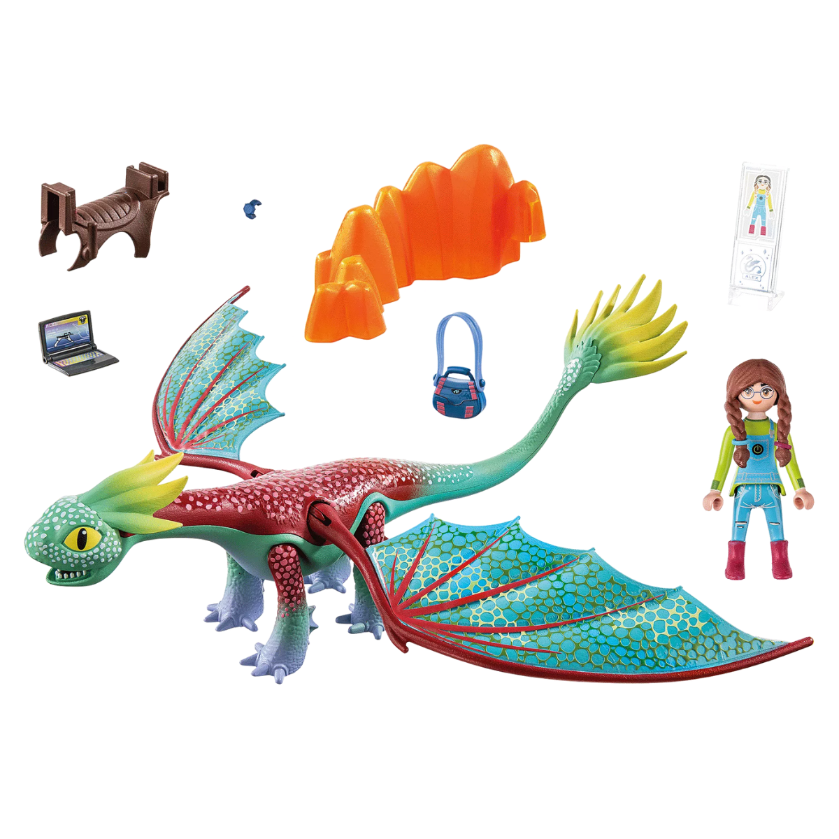 PLAYMOBIL DRAGONS LOS NUEVE REINOS FEATHERS Y ALEX SET DRAGÓN INTERACTIVO - 3