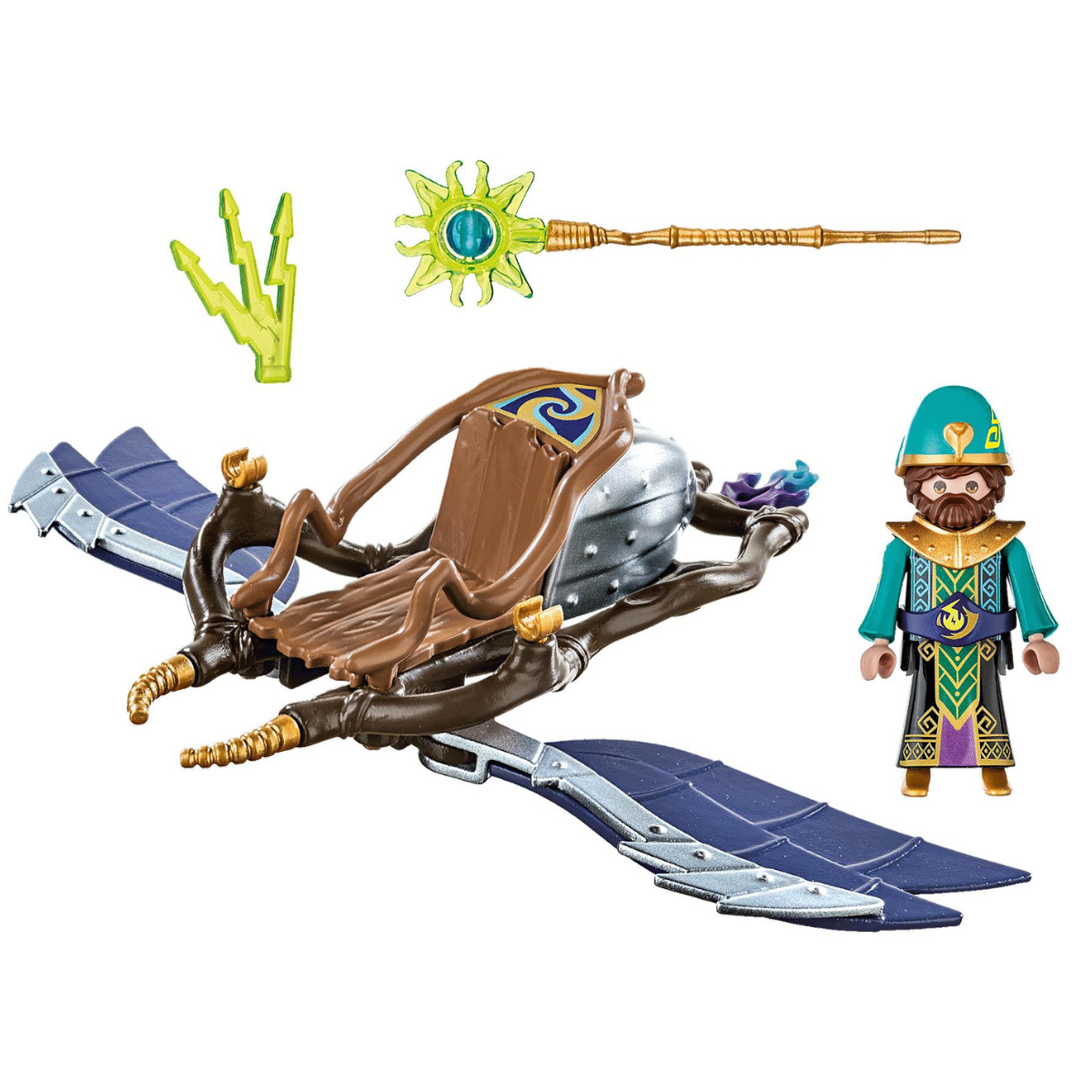 PLAYMOBIL NOVELMORE MAGO DEL AIRE FIGURA CON PLANEADOR - 3