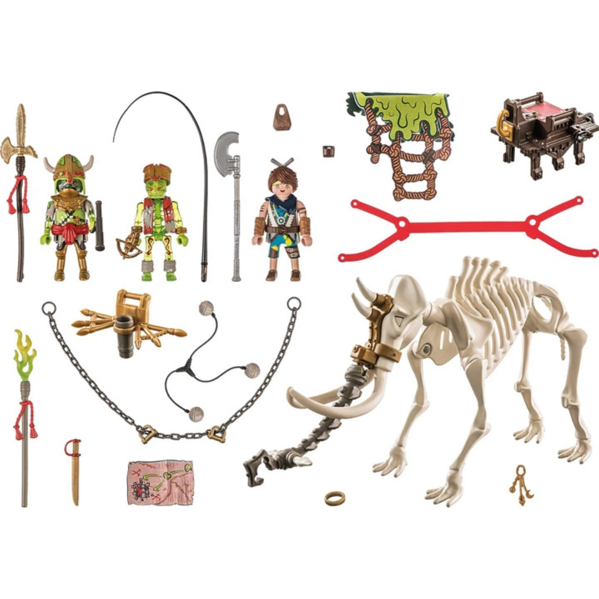 PLAYMOBIL NOVELMORE MAMUT DE MOR’GHUL BESTIA ESQUELETO CON FIGURAS Y ACCESORIOS - 3