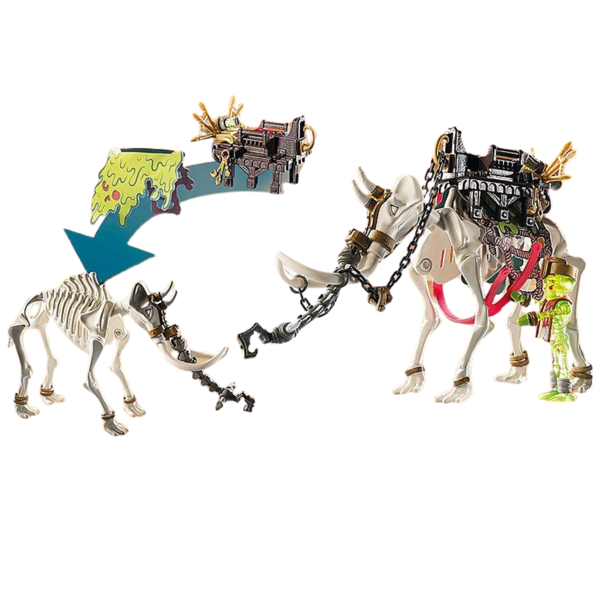 PLAYMOBIL NOVELMORE MAMUT DE MOR’GHUL BESTIA ESQUELETO CON FIGURAS Y ACCESORIOS - 4