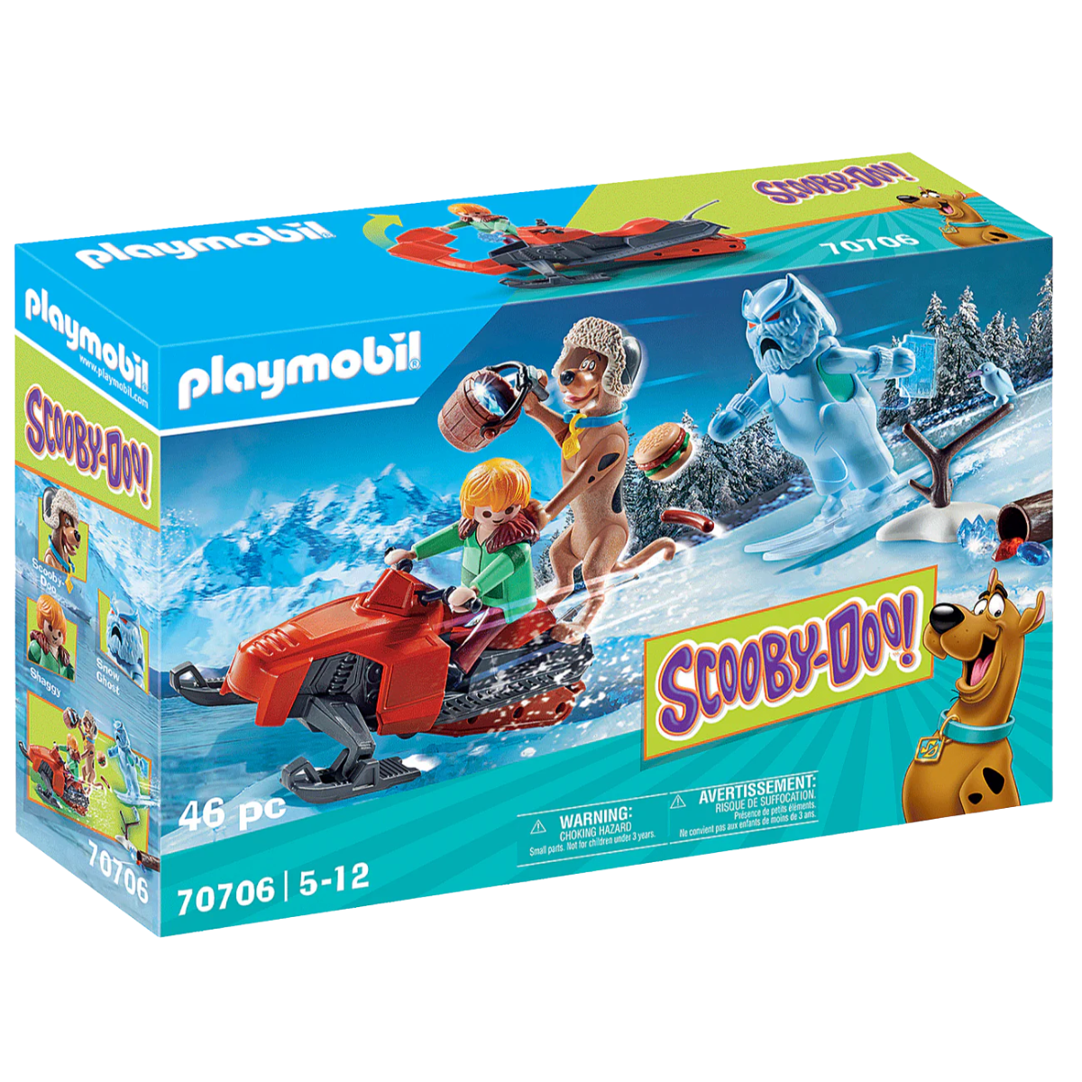 PLAYMOBIL SCOOBY-DOO AVENTURA SON SNOW GHOST Y MOTO DE NIEVE - 2