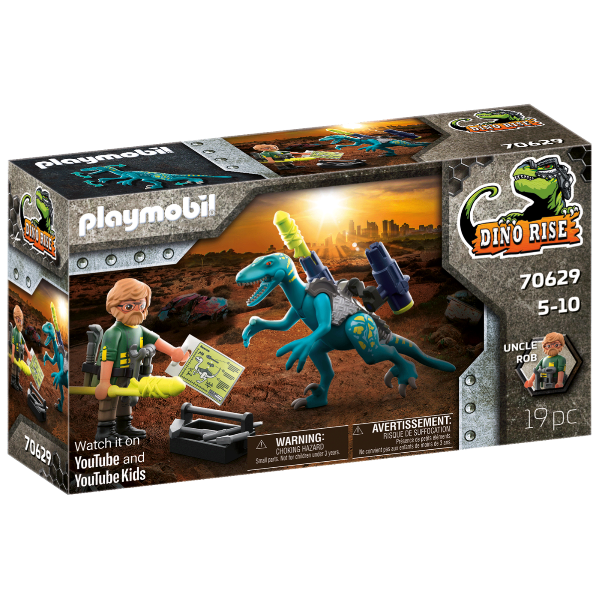 PLAYMOBIL DINO RISE UNCLE ROB ARMAMENTO PARA LA BATALLA - 2