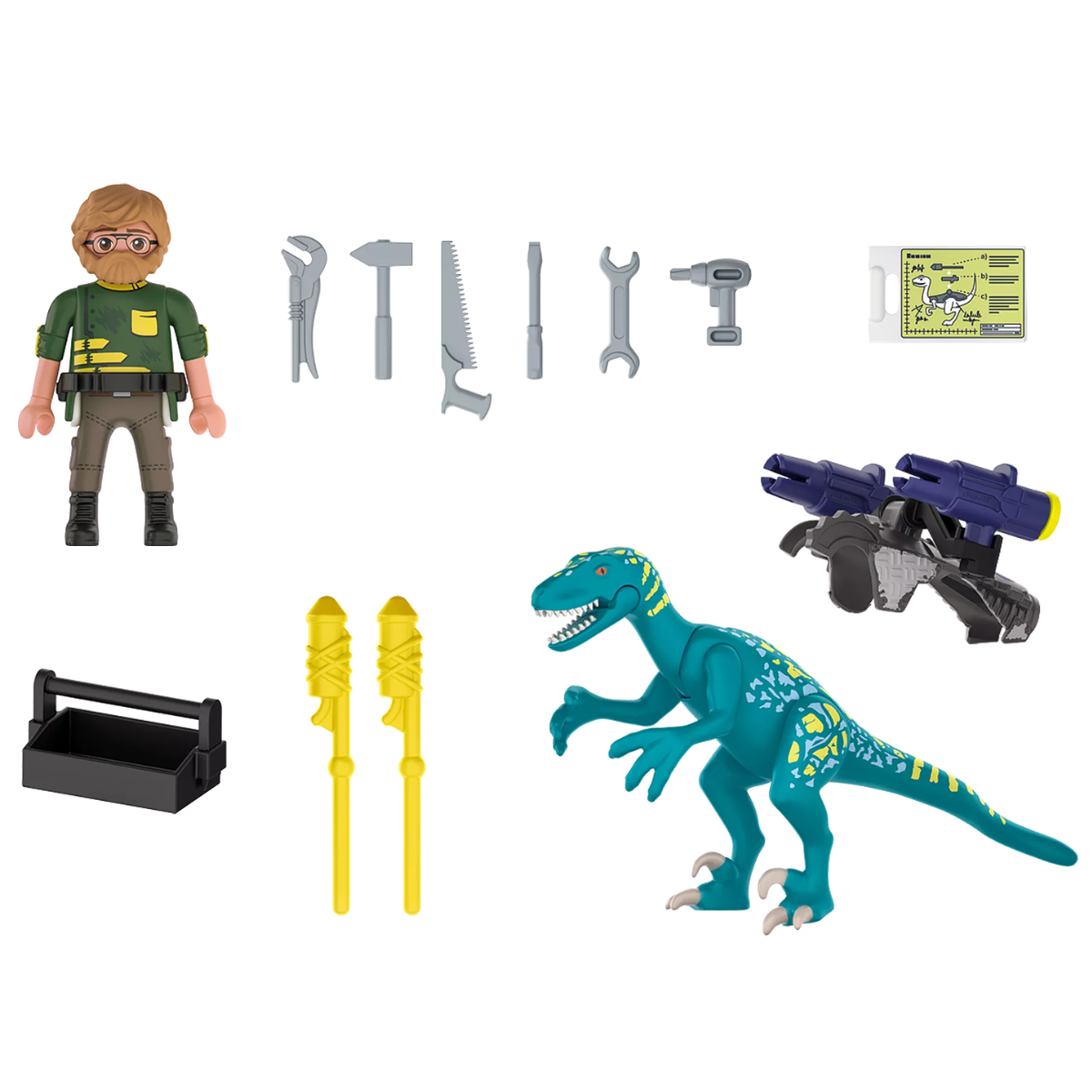 PLAYMOBIL DINO RISE UNCLE ROB ARMAMENTO PARA LA BATALLA - 3