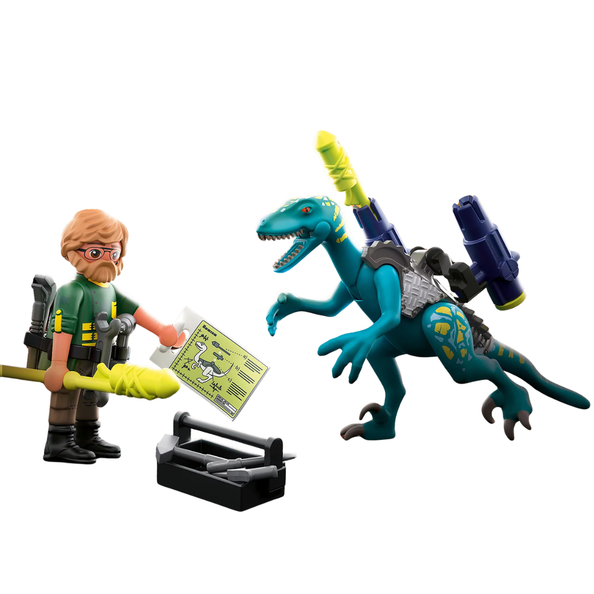 PLAYMOBIL DINO RISE UNCLE ROB ARMAMENTO PARA LA BATALLA - 6