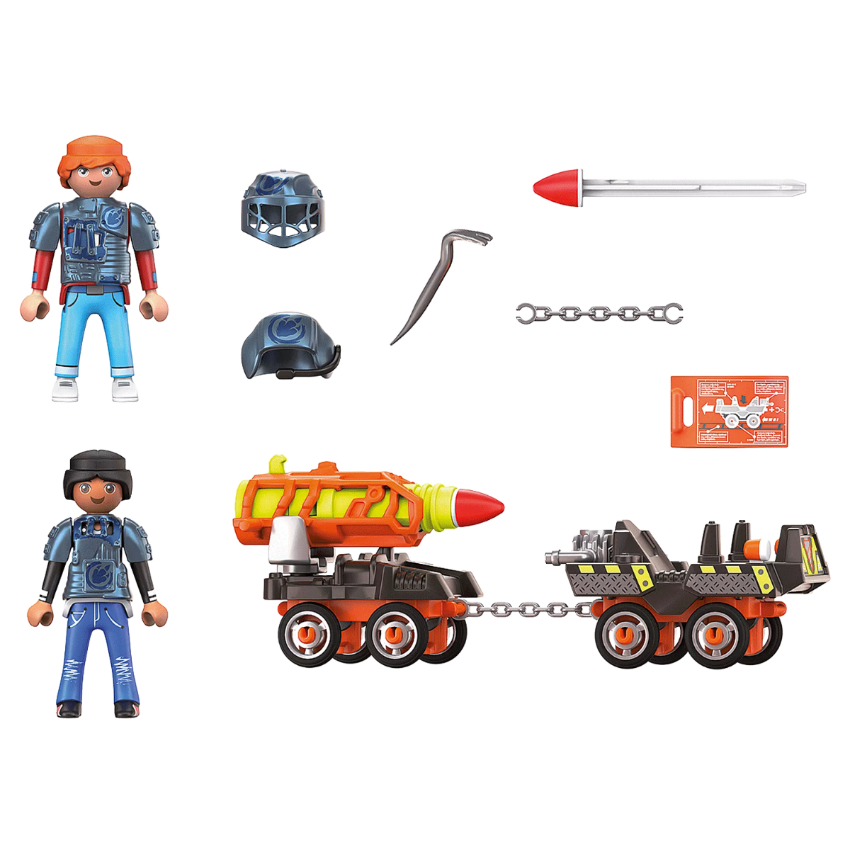 PLAYMOBIL DINO RISE CARRO DE COHETES CON CAÑÓN Y FIGURAS - 3