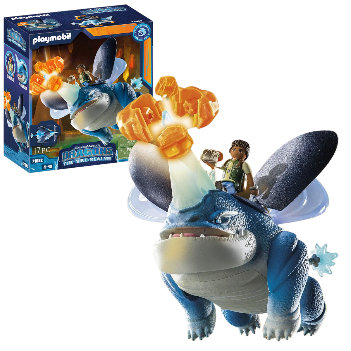 PLAYMOBIL DRAGONS LOS NUEVE REINOS PLOWHORN Y D’ANGELO SET DRAGÓN - 1