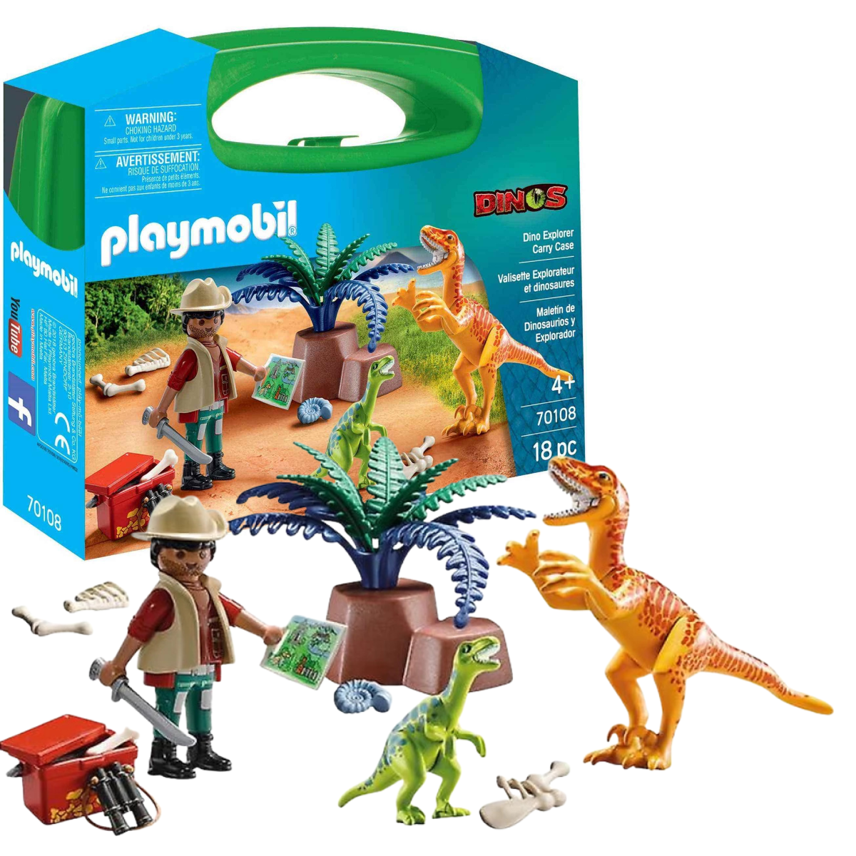 PLAYMOBIL MALETÍN GRANDE DINOSAURIOS Y EXPLORADOR - 1