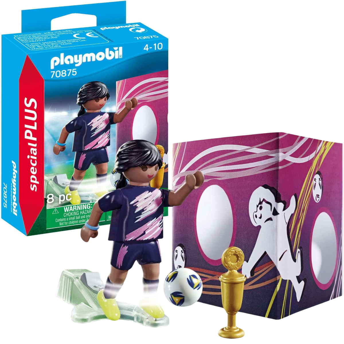 PLAYMOBIL FIGURA DE COLECCIÓN SPECIAL PLUS FUTBOLISTA CON MURO DE GOL - 1