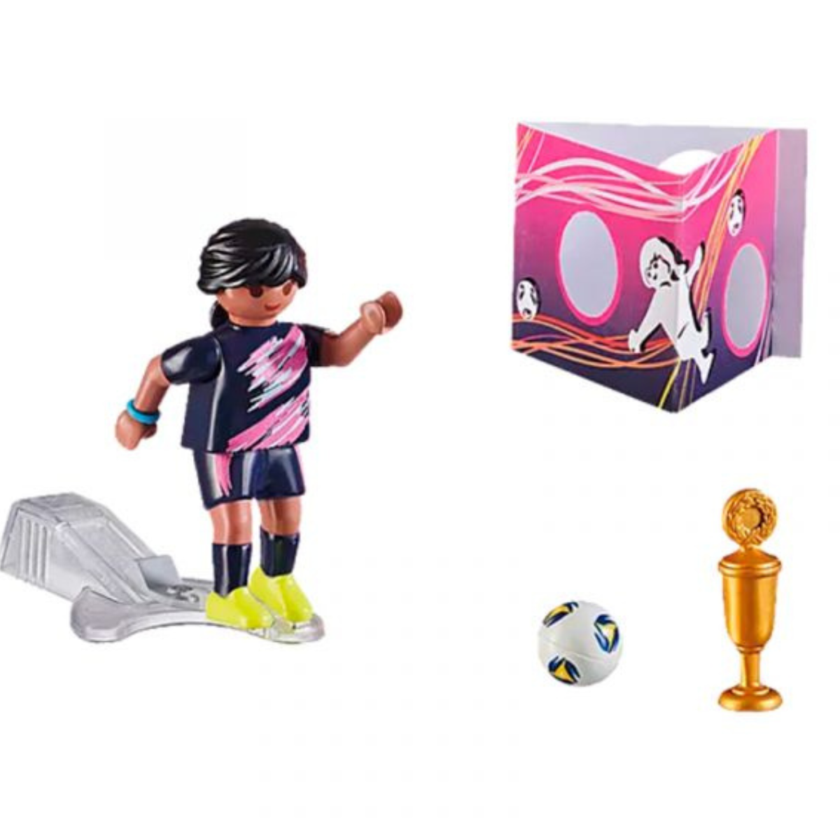 PLAYMOBIL FIGURA DE COLECCIÓN SPECIAL PLUS FUTBOLISTA CON MURO DE GOL - 3