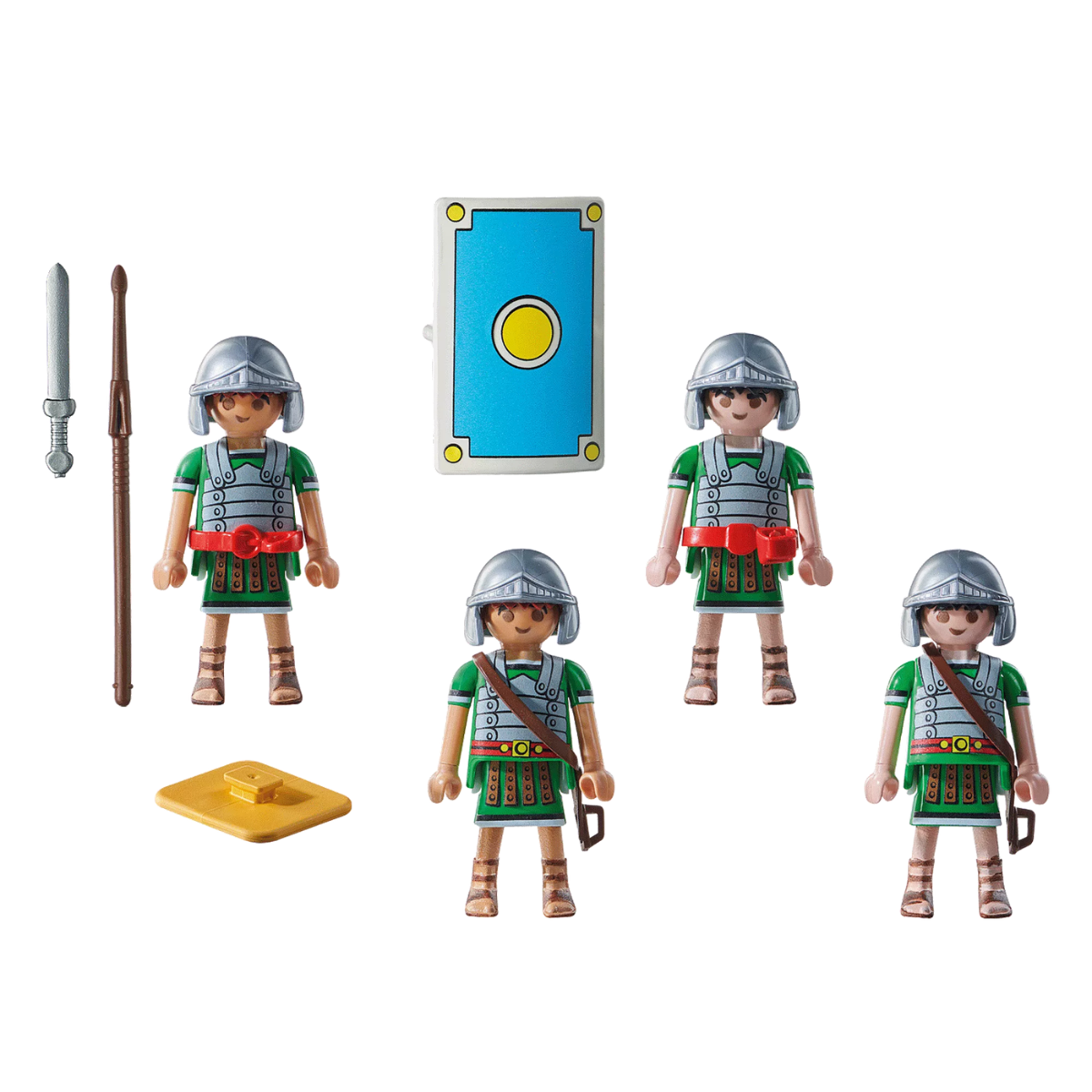PLAYMOBIL ASTERIX TROPA ROMANA CUATRO LEGIONARIOS ROMANOS CON ESCUDOS - 3
