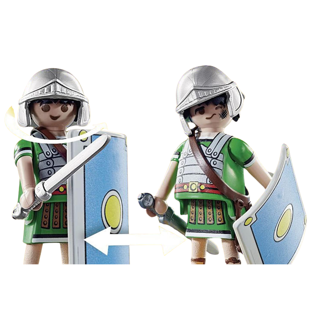 PLAYMOBIL ASTERIX TROPA ROMANA CUATRO LEGIONARIOS ROMANOS CON ESCUDOS - 5