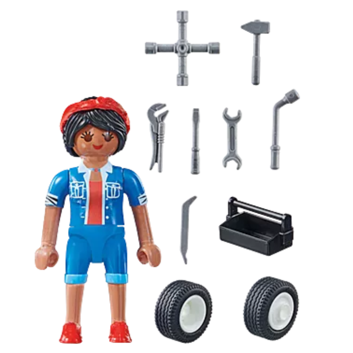 PLAYMOBIL FIGURA DE COLECCIÓN SPECIAL PLUS MECÁNICO CON HERRAMIENTAS Y NEUMÁTICOS - 3