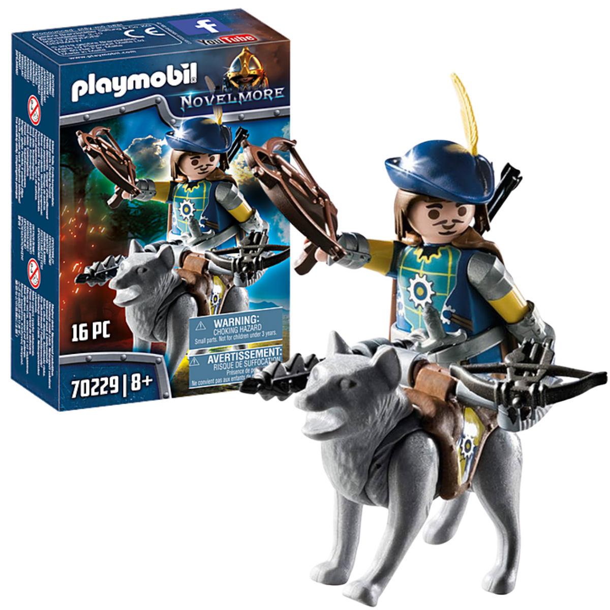 PLAYMOBIL FIGURA DE COLECCIÓN NOVELMORE BALLESTERO CON LOBO - 1