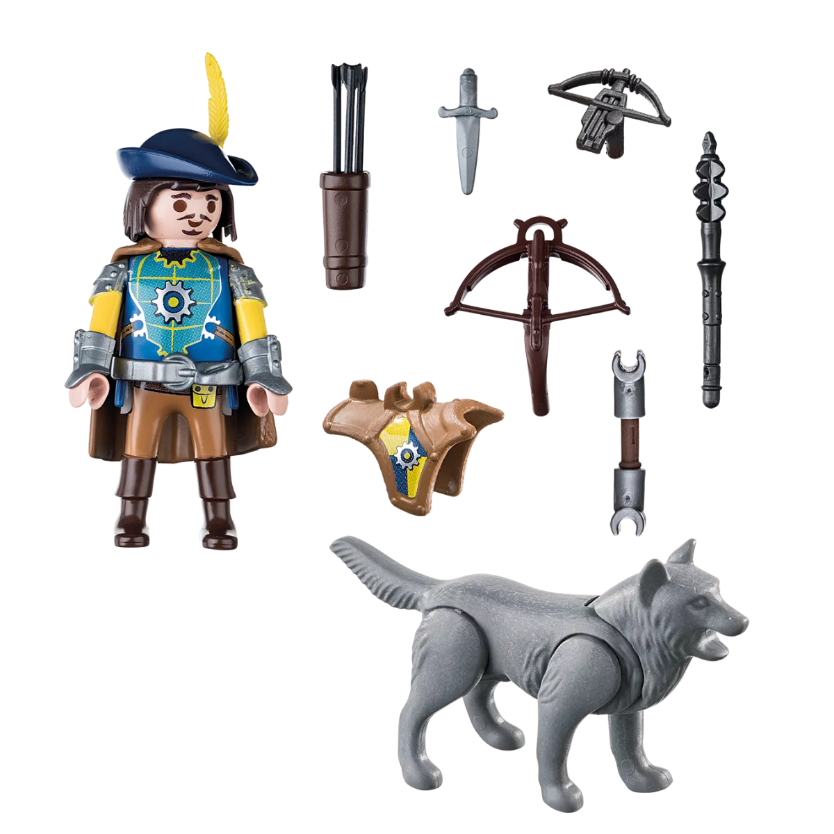 PLAYMOBIL FIGURA DE COLECCIÓN NOVELMORE BALLESTERO CON LOBO - 3