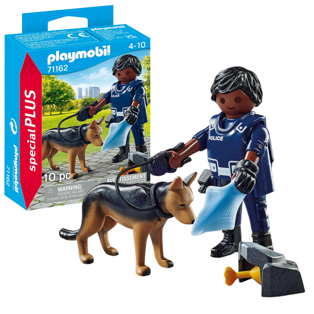PLAYMOBIL FIGURA DE COLECCIÓN SPECIAL PLUS POLICÍA CON PERRO RASTREADOR - 1