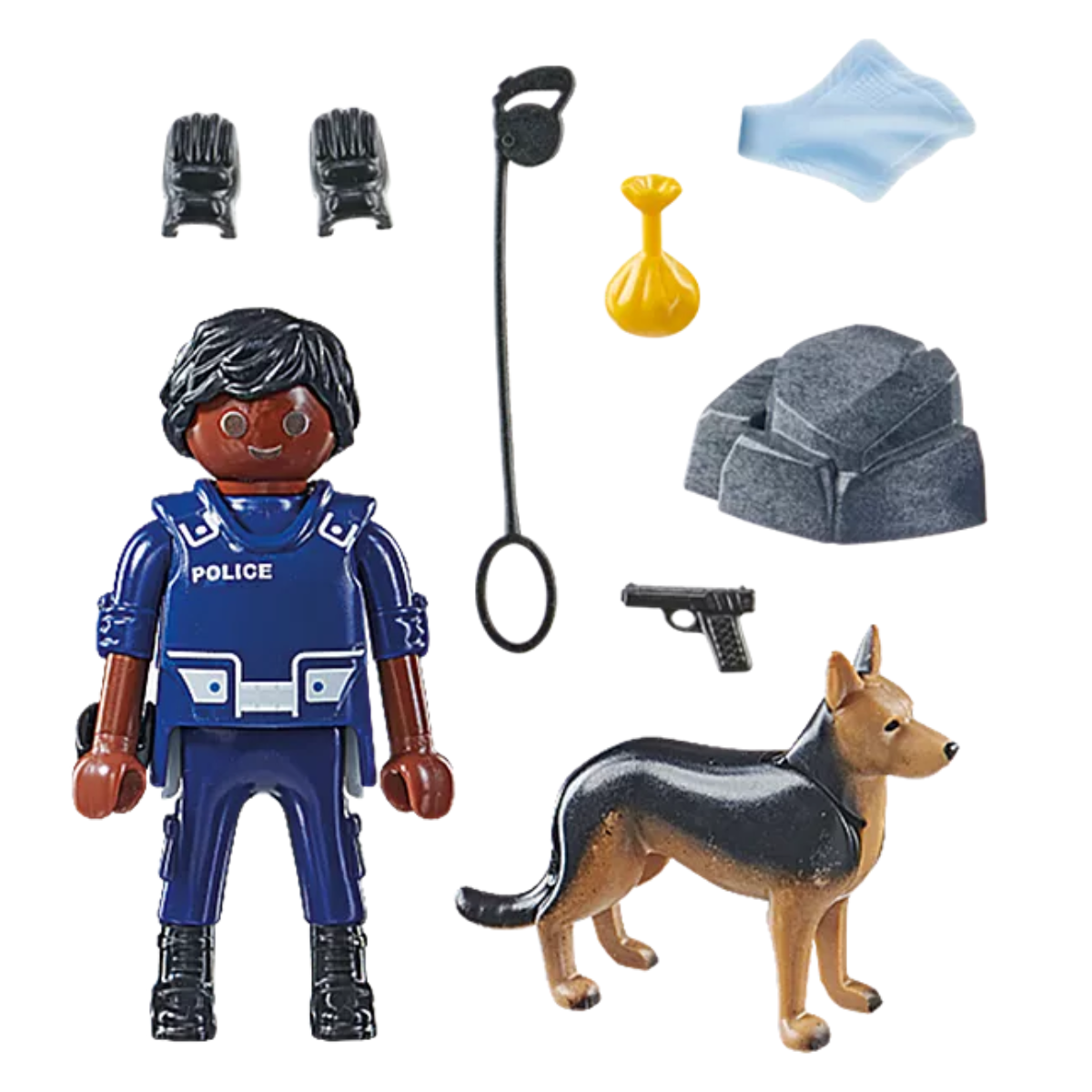 PLAYMOBIL FIGURA DE COLECCIÓN SPECIAL PLUS POLICÍA CON PERRO RASTREADOR - 3