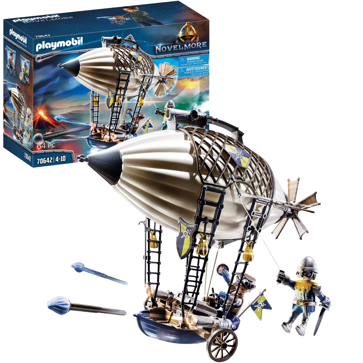 PLAYMOBIL NOVELMORE DIRIGIBLE DE LOS CABALLEROS Y ACCESORIOS - 1