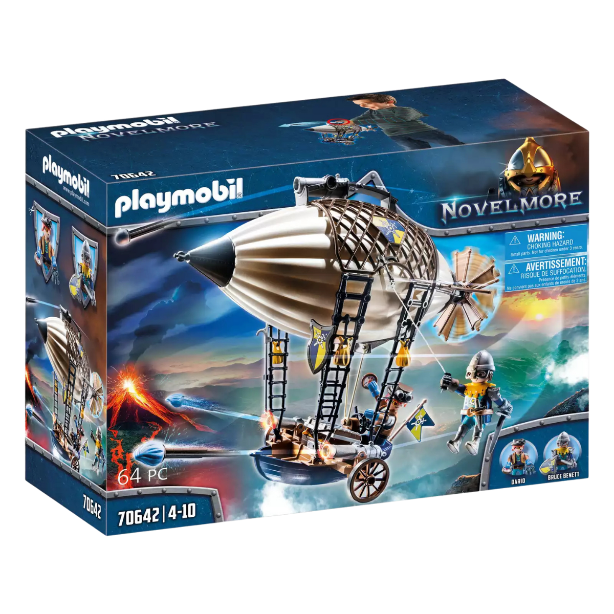 PLAYMOBIL NOVELMORE DIRIGIBLE DE LOS CABALLEROS Y ACCESORIOS - 2