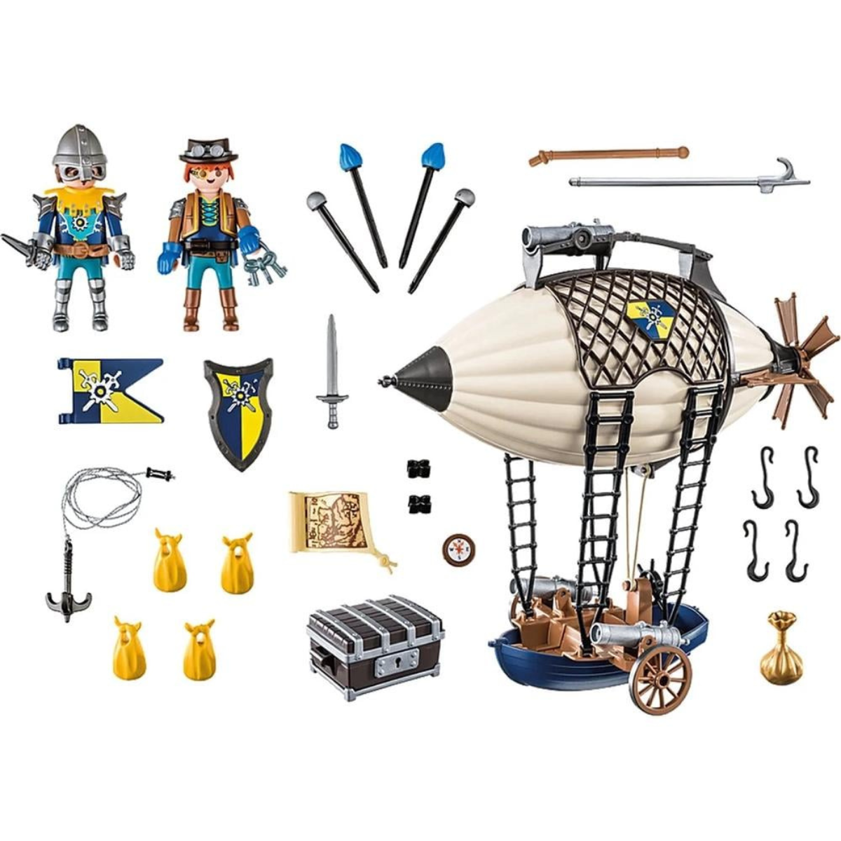 PLAYMOBIL NOVELMORE DIRIGIBLE DE LOS CABALLEROS Y ACCESORIOS - 3