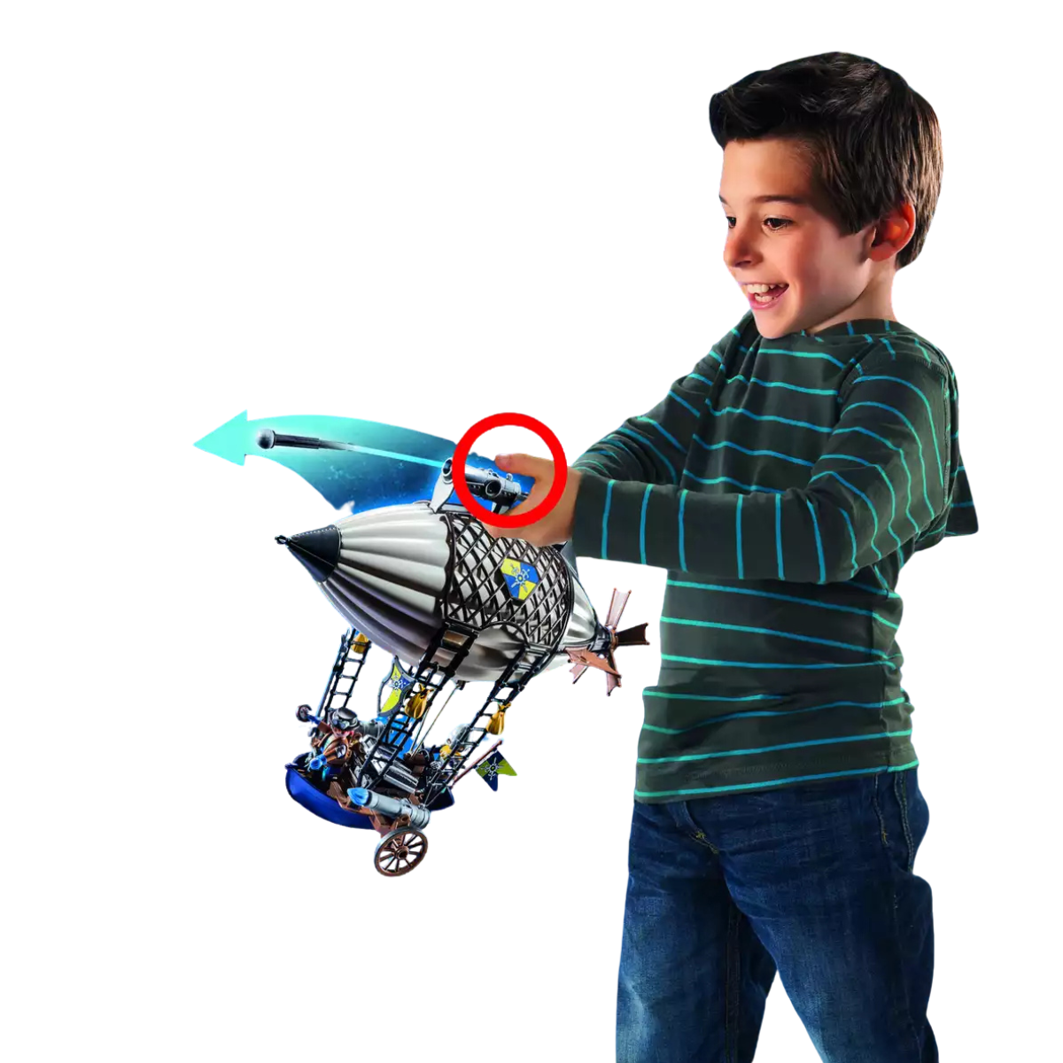 PLAYMOBIL NOVELMORE DIRIGIBLE DE LOS CABALLEROS Y ACCESORIOS - 5