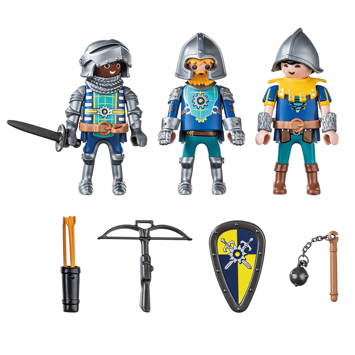PLAYMOBIL FIGURA DE COLECCIÓN NOVELMORE SET DE 3 CABALLEROS - 3