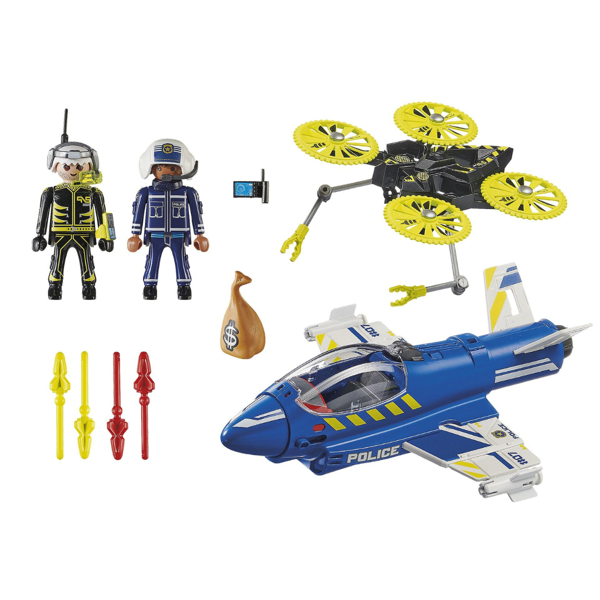 PLAYMOBIL CITY ACTION PERSECUCIÓN CON AVIÓN POLICÍA CON DRON - 3